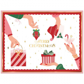 TOVAGLIETTE MONOUSO CHRISTMAS "GIFT" PZ.4