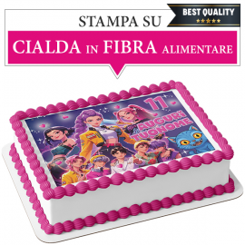 Cialda personalizzata KPOP DEMON HUNTERS rettangolare (stampa su fibra alimentare)
