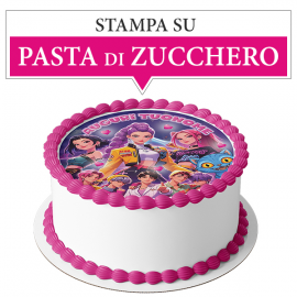 Cialda personalizzata KPOP DEMON HUNTERS tonda (stampa su pasta di zucchero)