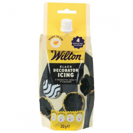 WILTON GHIACCIA NERA - SACCHETTO PER DECORAZIONI 212g (con 4 beccucci)