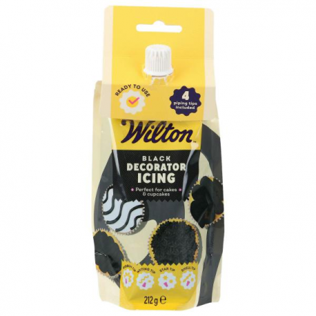 WILTON GHIACCIA NERA - SACCHETTO PER DECORAZIONI 212g (con 4 beccucci)