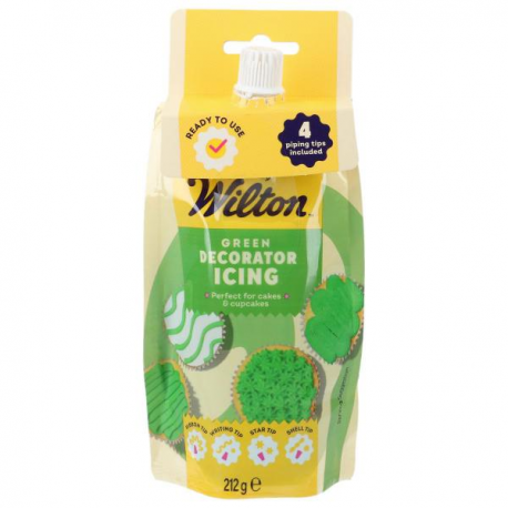 WILTON GHIACCIA VERDE - SACCHETTO PER DECORAZIONI 212g (con 4 beccucci)