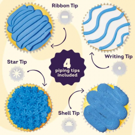 WILTON GHIACCIA BLU - SACCHETTO PER DECORAZIONI 212g (con 4 beccucci)