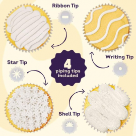 WILTON GHIACCIA BIANCA - SACCHETTO PER DECORAZIONI 212g (con 4 beccucci)