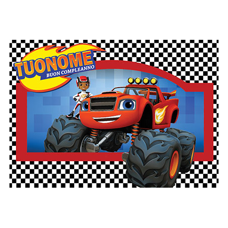 Cialda personalizzata BLAZE rettangolare (stampa su pasta di zucchero)