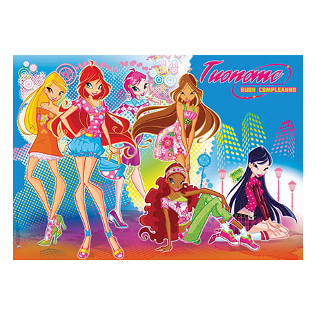 Cialda personalizzata WINX rettangolare (stampa su pasta di zucchero)