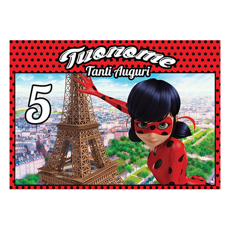 Cialda personalizzata MIRACULOUS rettangolare (stampa su pasta di zucchero)