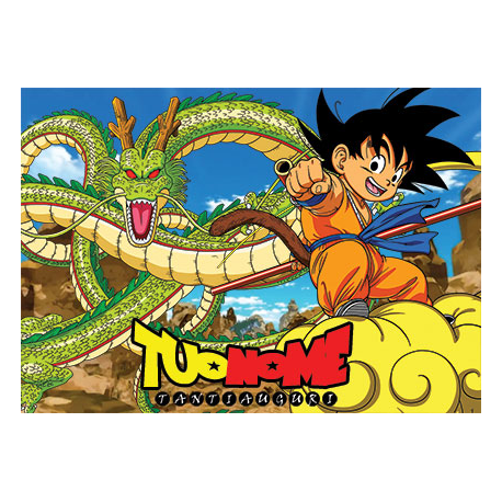 Cialda personalizzata DRAGON BALL rettangolare (stampa su pasta di zucchero)