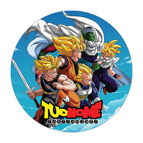 Cialda personalizzata DRAGON BALL tonda (stampa su pasta di zucchero)