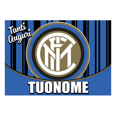 Cialda personalizzata INTER rettangolare (stampa su pasta di zucchero)