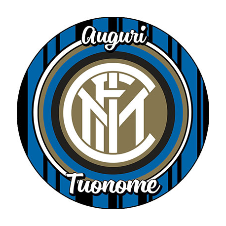 Cialda personalizzata INTER tonda (stampa su pasta di zucchero)