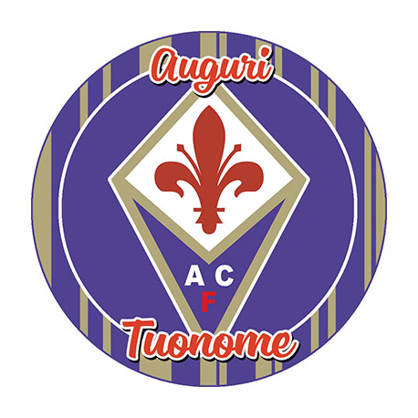 Cialda personalizzata FIORENTINA tonda (stampa su pasta di zucchero)