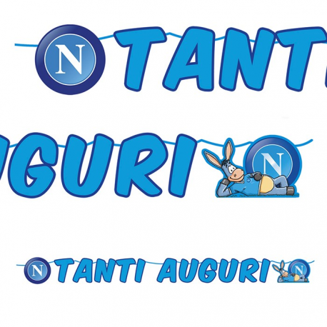 FESTONE KIT SCRITTA MAXI \\"NAPOLI TANTI AUGURI\\" 6mt x 25cm