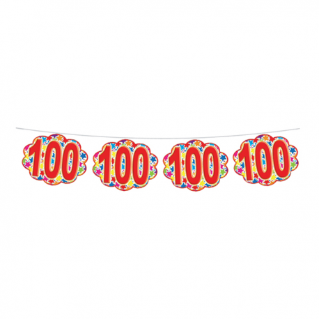 KIT FESTONE NUVOLETTE 100° COMPLEANNO 4mt Double face