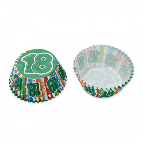 PIROTTINI CUPCAKES 18° COMPLEANNO 48pz. 5cm