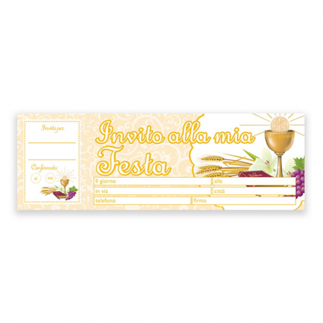 20 Biglietti Di Invito Per Compleanno Personalizzati - Cartoncino Pregiato 300g/m² - Formato 210x98mm - Design Personalizzabile Online
