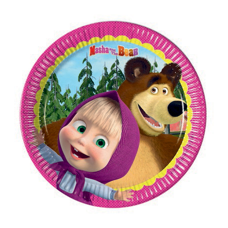 PIATTO MASHA E ORSO CM.20 PZ.8