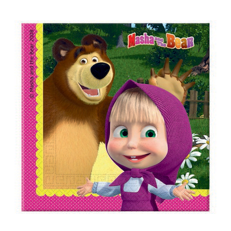 TOVAGLIOLO MASHA E ORSO 2 VELI 33X33 PZ.20