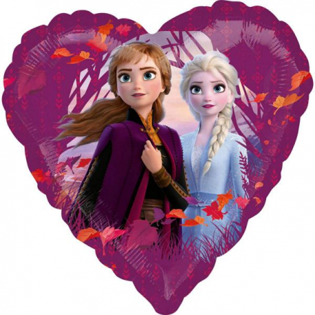 PALLONCINO FROZEN II CUORE ANNA/ELSA FOIL STANDARD ø 45cm