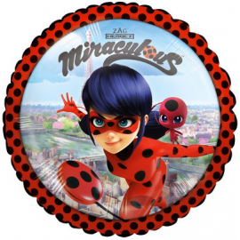 PALLONCINO MIRACULOUS - LADY BUG FOIL STANDARD ø 45cm