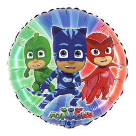 PALLONCINO SUPER PIGIAMINI - PJ MASKS FOIL STANDARD ø 45cm GRABO