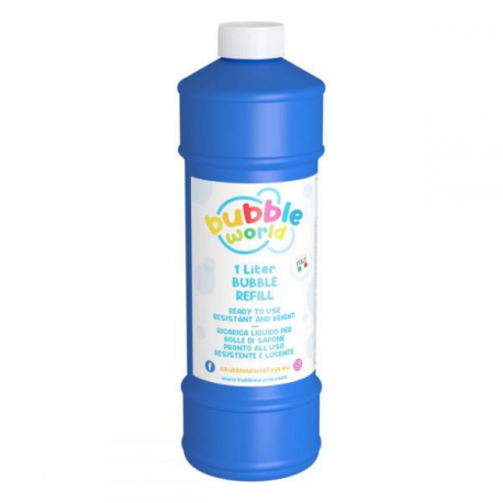 FLACONE LIQUIDO REFILL PER BOLLE DI SAPONE E GIOCOBOLLE - 1 litro