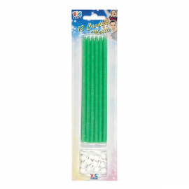 CANDELINE MATITE VERDI pz 12 (più supporto)