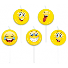 CANDELINE PICKS EMOJI 5 pz.