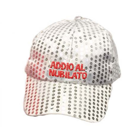 CAPPELLINO CON PAILETTES E APPLICAZIONE - ADDIO AL NUBILATO (colori assortiti)