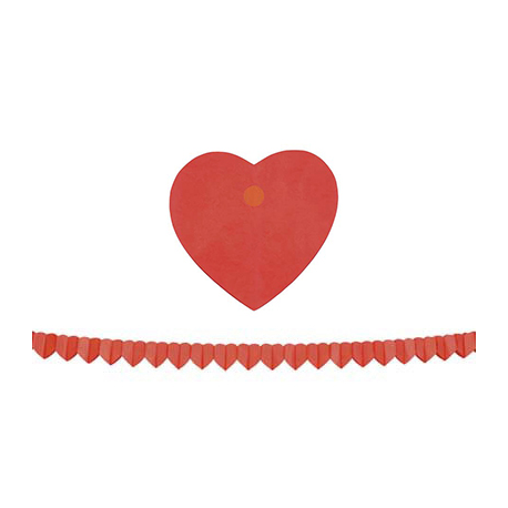 FESTONE GHIRLANDA CUORI ROSSI 4 MT.