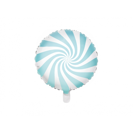 PALLONCINO MYLAR TONDO CANDY AZZURRO - 45cm