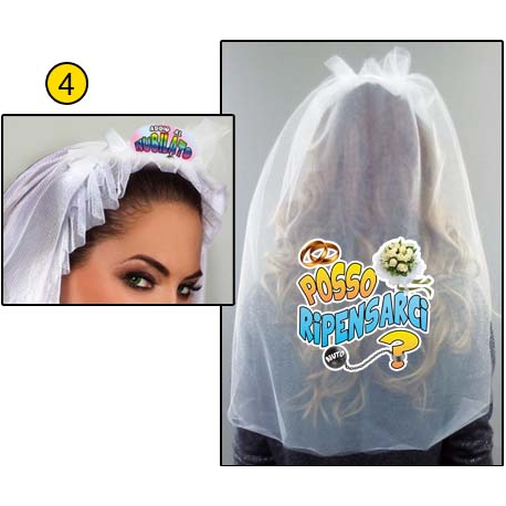 VELO SPOSA CON STAMPA \\"Posso ripensarci\\"