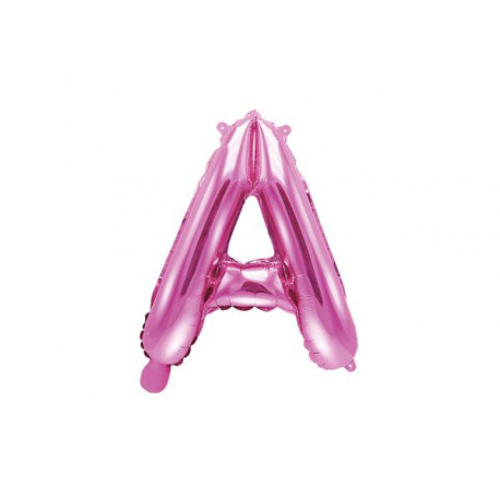 PALLONCINO PICCOLO MYLAR LETTERA \\"A\\" FUCSIA - 35cm
