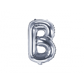 PALLONCINO PICCOLO MYLAR LETTERA "B" ARGENTO - 35cm