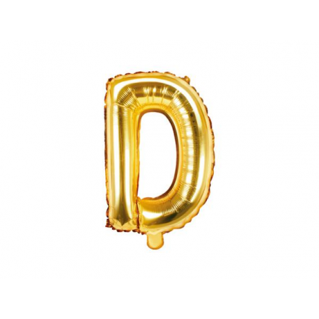 PALLONCINO PICCOLO MYLAR LETTERA \\"D\\" ORO - 35cm