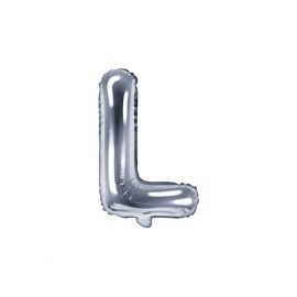 PALLONCINO PICCOLO MYLAR LETTERA "L" ARGENTO - 35cm