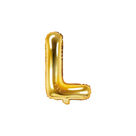 PALLONCINO PICCOLO MYLAR LETTERA \\"L\\" ORO - 35cm