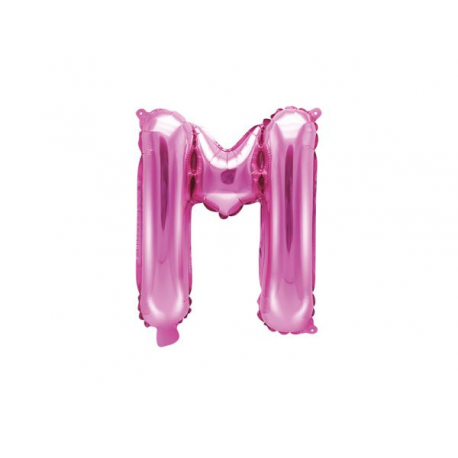 PALLONCINO PICCOLO MYLAR LETTERA \\"M\\" FUCSIA - 35cm