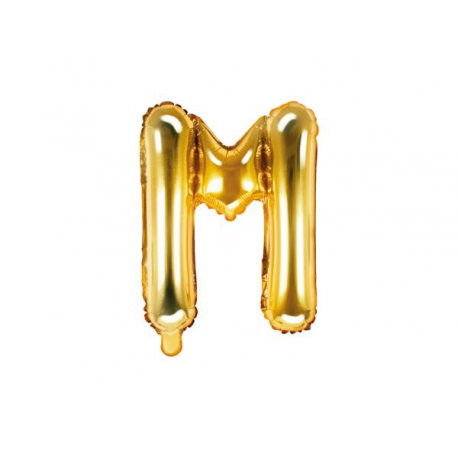 PALLONCINO PICCOLO MYLAR LETTERA \\"M\\" ORO - 35cm