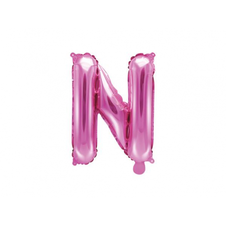 PALLONCINO PICCOLO MYLAR LETTERA \\"N\\" FUCSIA - 35cm