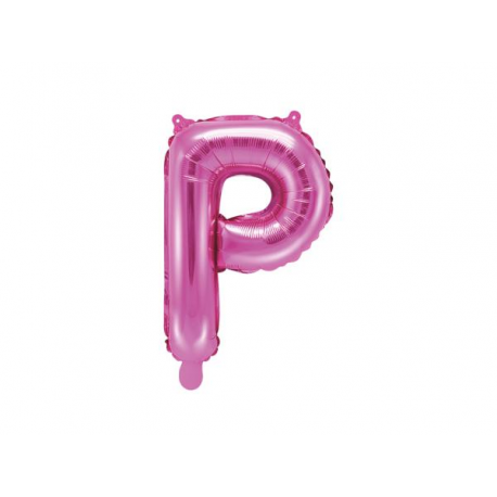 PALLONCINO PICCOLO MYLAR LETTERA \\"P\\" FUCSIA - 35cm