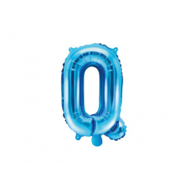PALLONCINO PICCOLO MYLAR LETTERA \\"Q\\" BLU - 35cm