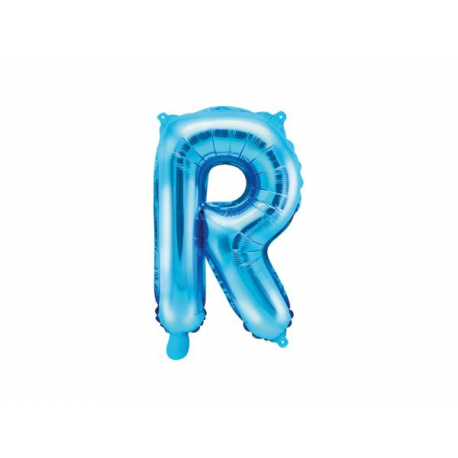 PALLONCINO PICCOLO MYLAR LETTERA \\"R\\" BLU - 35cm