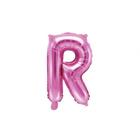 PALLONCINO PICCOLO MYLAR LETTERA \\"R\\" FUCSIA - 35cm