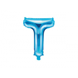 PALLONCINO PICCOLO MYLAR LETTERA \\"T\\" BLU - 35cm