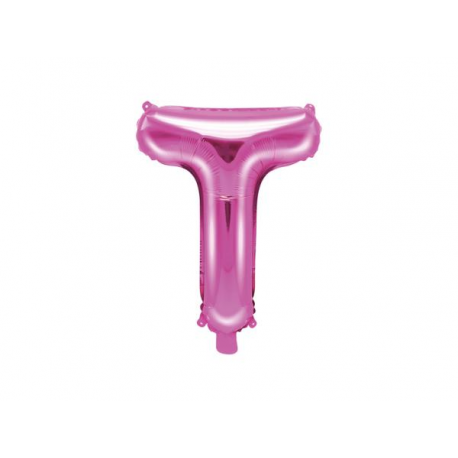 PALLONCINO PICCOLO MYLAR LETTERA \\"T\\" FUCSIA - 35cm
