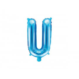 PALLONCINO PICCOLO MYLAR LETTERA \\"U\\" BLU - 35cm