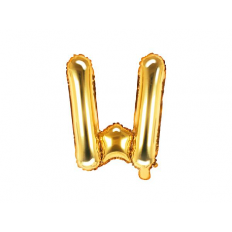 PALLONCINO PICCOLO MYLAR LETTERA \\"W\\" ORO - 35cm