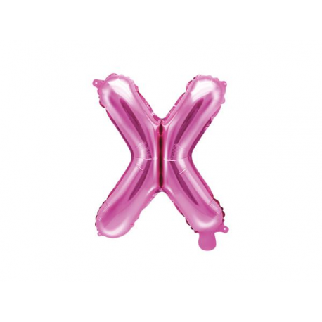 PALLONCINO PICCOLO MYLAR LETTERA \\"X\\" FUCSIA - 35cm