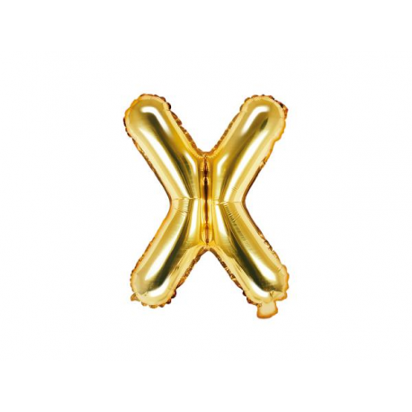 PALLONCINO PICCOLO MYLAR LETTERA \\"X\\" ORO - 35cm
